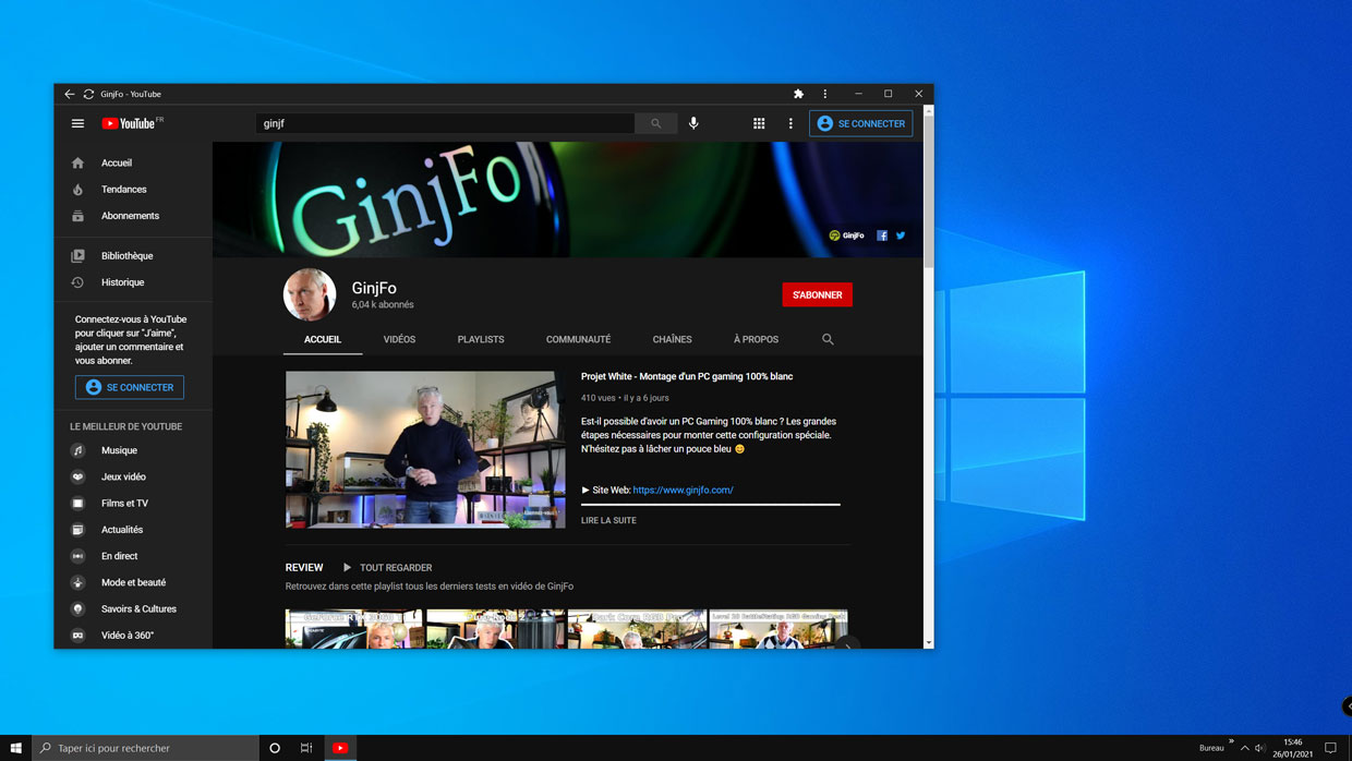 Windows 10, Youtube est disponible en version PWA  Ultimatepocket